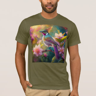 Sinaasappel Crested Rainbow Jay Fantasy Bird T-shirt