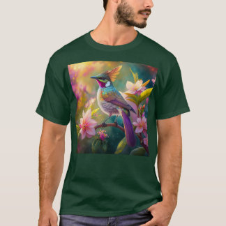 Sinaasappel Crested Rainbow Jay Fantasy Bird T-shirt