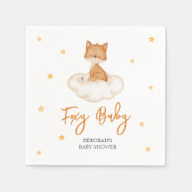 Sinaasappel Cute Fox Baby shower