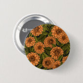 Sinaasappel Dahlia tuin Ronde Button 5,7 Cm (Voorkant /achterkant)