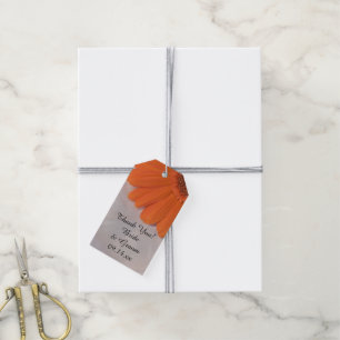 Sinaasappel Daisy and White Satin Wedding Favor La Cadeaulabel