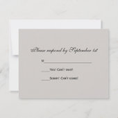 Sinaasappel Daisy and White Satin Wedding RSVP Kaa (Achterkant)