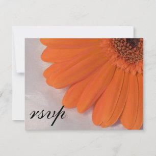 Sinaasappel Daisy and White Satin Wedding RSVP Kaa