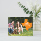 Sinaasappel dat we hebben verplaatst - Dotted Texa Briefkaart (Staand voorkant)