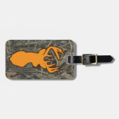 Sinaasappel Der Head Camo Bagagelabel (Voorkant horizontaal)