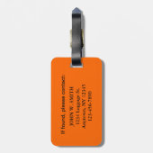 Sinaasappel Der Head Camo Bagagelabel (Achterkant verticaal)