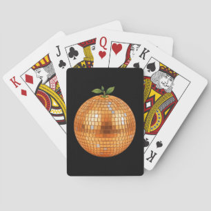 Sinaasappel Disco Bal Pokerkaarten