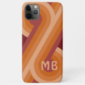 Sinaasappel Donker Maroon Rood Mideeuw Kunstpatroo Case-Mate iPhone Case (Achterkant)