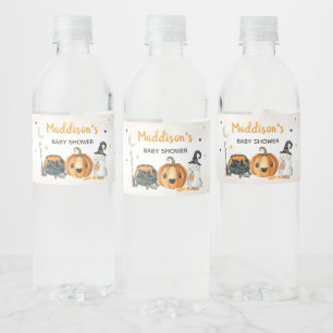 Sinaasappel Een Beetje Boe Baby Shower Waterfles Etiket