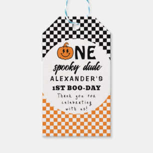 Sinaasappel Een Griezelige Kerel Halloween 1e Verj Cadeaulabel