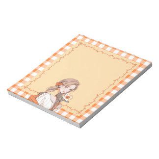 Sinaasappel Eenvoudig Schattige Anime Boho Notitie Notitieblok