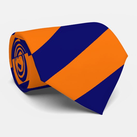 Sinaasappel en ander gestreept Stropdas (Opgerold)