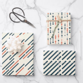 sinaasappel en blauw Vol 2 Inpakpapier Vel