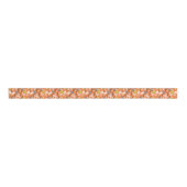 Sinaasappel en Blauwe Chinoiserie Vogels Grosgrain Lint (Voorkant)
