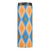 Sinaasappel en blauwe ruitvormen van gradiënt thermosbeker (Achterkant)