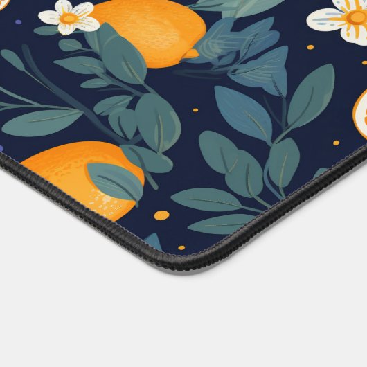 Sinaasappel en Bloemen Delight Pattern Bureaumat (Hoek)