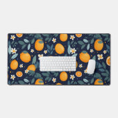 Sinaasappel en Bloemen Delight Pattern Bureaumat (Keyboard & Muis)