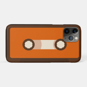 Sinaasappel en bruin Cassettebandje iPhone 11 Pro Hoesje