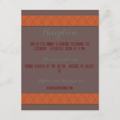 Sinaasappel en Bruin Herfst Bruiloft Informatiekaartje (Voorkant)