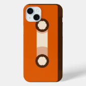 Sinaasappel en Bruin Retro Cassettebandje Case-Mate iPhone Case (Achterkant)