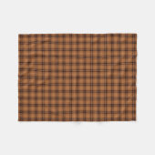 Sinaasappel en Bruin Rustiek Plaid Pattern Fleece Deken (Voorkant (Horizontaal))