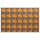 Sinaasappel en bruine mazelbladeren herfst aangepa stof (Fat Quarter)