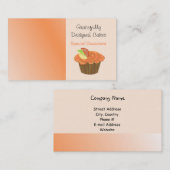 Sinaasappel- en bruine perskoeken visitekaartje (Voorkant / Achterkant)