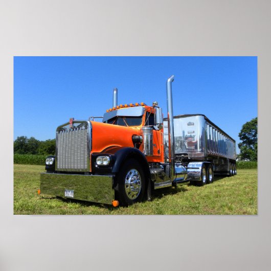 Sinaasappel en Chrome Poster (Voorkant)