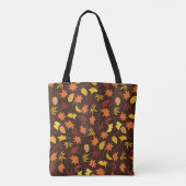 Sinaasappel en Geel Vallen bladeren Monogram Tas (Achterkant)