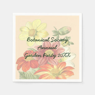  Sinaasappel en Gele Bloemen Tuinfeest Servetten