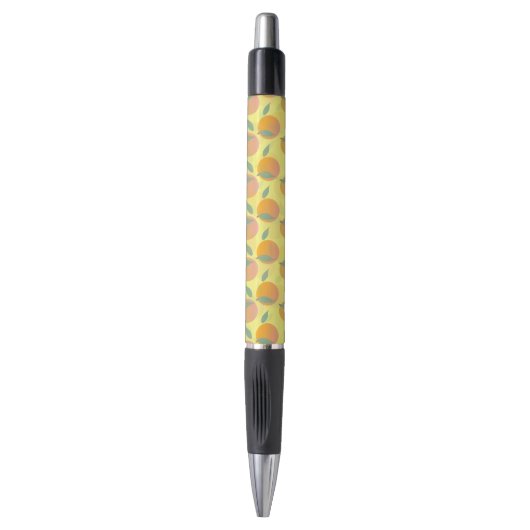 Sinaasappel en gele vruchten van de retro pen (Voorkant Verticaal)