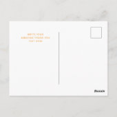 Sinaasappel en goud Dank u Elegant Universal Briefkaart (Achterkant)