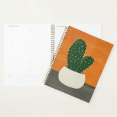 Sinaasappel en grijs Acryl Potted Cactus Planner (Display)