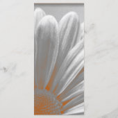 Sinaasappel en grijze Floral Highlights Wedding Pr Programma (Achterkant)