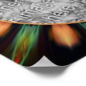 Sinaasappel en groen Abstract Lijst Uw foto toevoe Poster (Hoek)