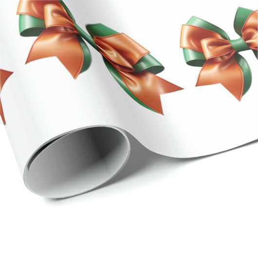 Sinaasappel en Groen Verpakkingsdocument Cadeaupapier (Rol Hoek)