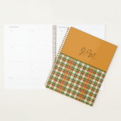 Sinaasappel en Groene Gingham Planner (Display)