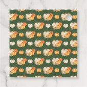 Sinaasappel en Groene Pompoenen Baby shower Dank u Bedankjes Labels (Achterkant)