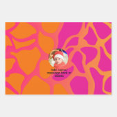 Sinaasappel en Hot Pink Photo Gradient Wrapping Pa Inpakpapier Vel (Voorkant 2)