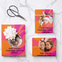 Sinaasappel en Hot Pink Photo Gradient Wrapping Pa