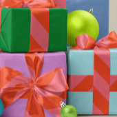 Sinaasappel en koraal roze brede streep grosgrain lint