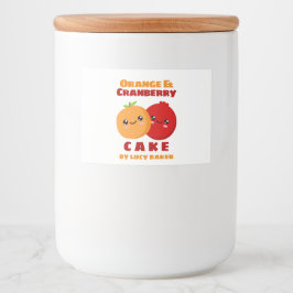 Sinaasappel- en kruideniersCake Voedselcontainer Etiket