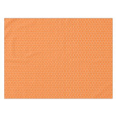 Sinaasappel en Peach Retro 60s Floral Pattern Tafelkleed (Voorkant (Horizontaal))