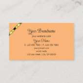 Sinaasappel en perzik met Monogram Gold strepen Visitekaartje (Achterkant)