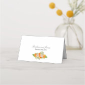 Sinaasappel en roze bloemenbruiloft (Achterkant)