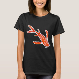 Sinaasappel en Roze Koi Vis T-shirt