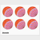 Sinaasappel en roze Mandala Envelope Stickers (Vel)
