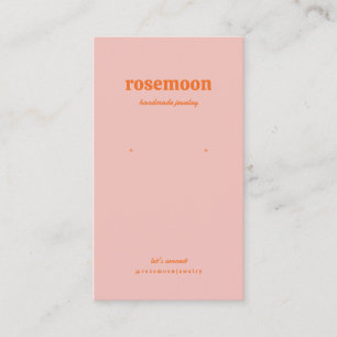 Sinaasappel en Roze Retro Vibrant Oorbel Kaart Visitekaartje