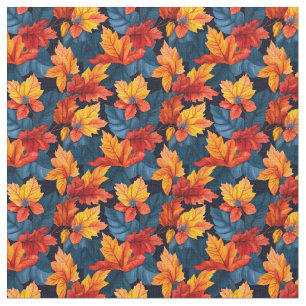 Sinaasappel en Russet herfstbladeren Stof
