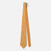 Sinaasappel en Tarwebes Striped Patroonontwerp Stropdas (Voorkant)